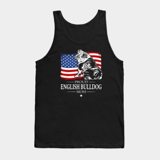 English Bulldog Mom American Flag patriotic dog Tank Top